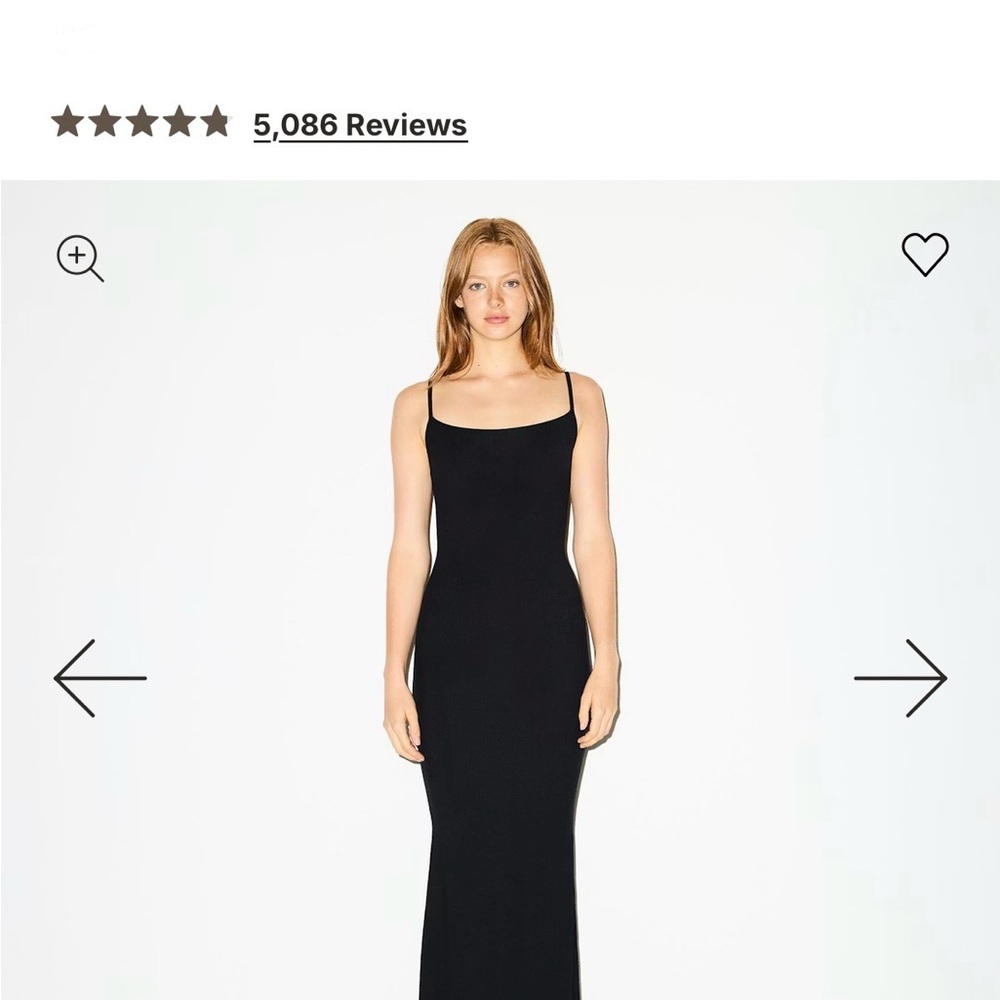 SKIMS Black Maxi Dress
